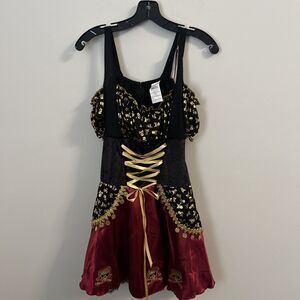 Women’s Pirate Beauty Costume Dress & Bandana Set Size S 4–6 NWT